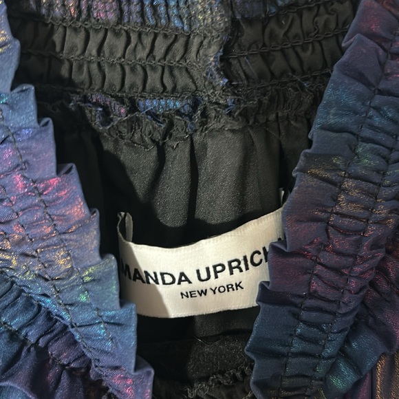 Amanda Uprichard Sorella Ruffled Mini Dress in Iridescence Purple - Picture 4 of 6